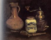 Still Life with a Bearded-Man Jar and Coffee Mill
